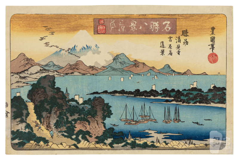 Utagawa Toyokuni II (Toyoshige, 1777-1835) | The complete set of Eight Views of Famous Places (Meisho hakkei) | Edo period, 19th century - 图2